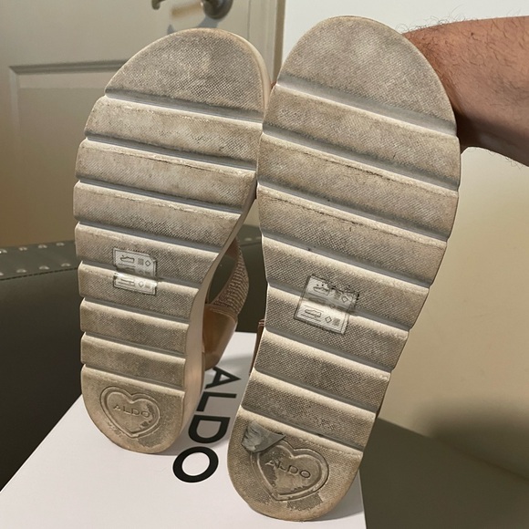 Aldo Rose Gold Strappy Sandals - Picture 5 of 5